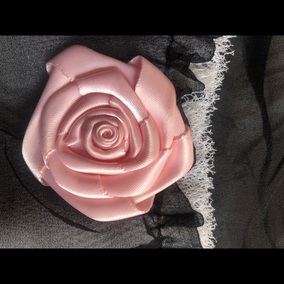 Sheer black skirt / slip w/ rosettes 1988 - Picture 3 of 6